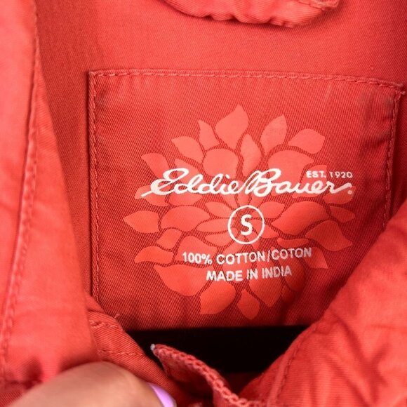 Eddie Bauer 100% cotton orange jacket size small - Picture 4 of 6